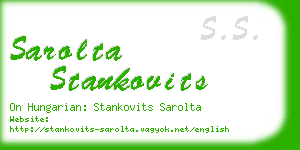 sarolta stankovits business card